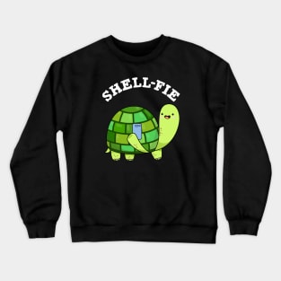 Shell-fie Cute Tortoise Selfie Pun Crewneck Sweatshirt